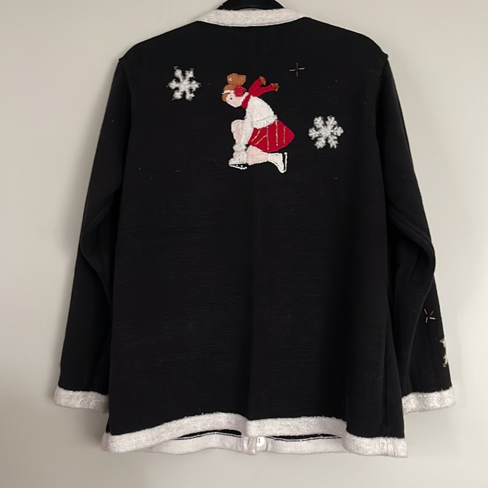 Vintage Storybook Knits Womens Skating Dream Cardigan Sweater Sz 1X** - Picture 3 of 16
